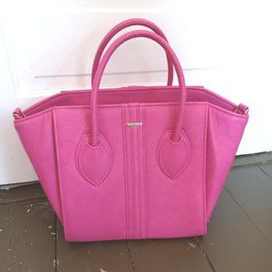 RARE Alexandra K. Women's 1.4 Vegan Leather Luxury Tote, Pebbled Pink